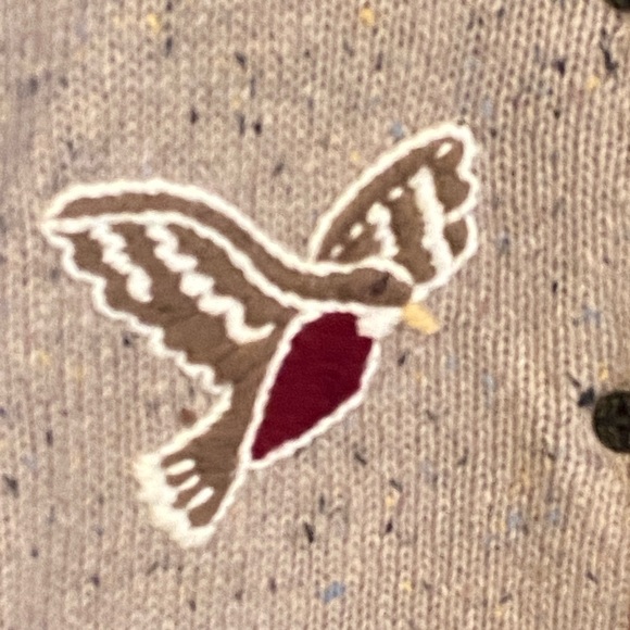 Christopher & Banks Hand Embroidered Bird Cardigan Sweater Large Y2K - Picture 6 of 15